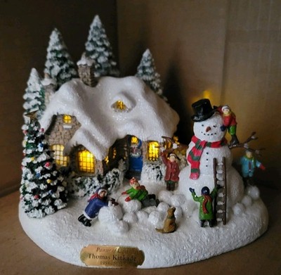 *Thomas Kinkade Painter Of Light Everett's Cottage Lights Christmas Village FLAW