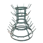 Antique French bottle dryer rack, bottle tree, iron hedgehog, yew for bottles