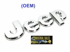 Jeep Wrangler Emblem Badge Nameplate Chrome Hood 2011-2018 Mopar New 55157088ac