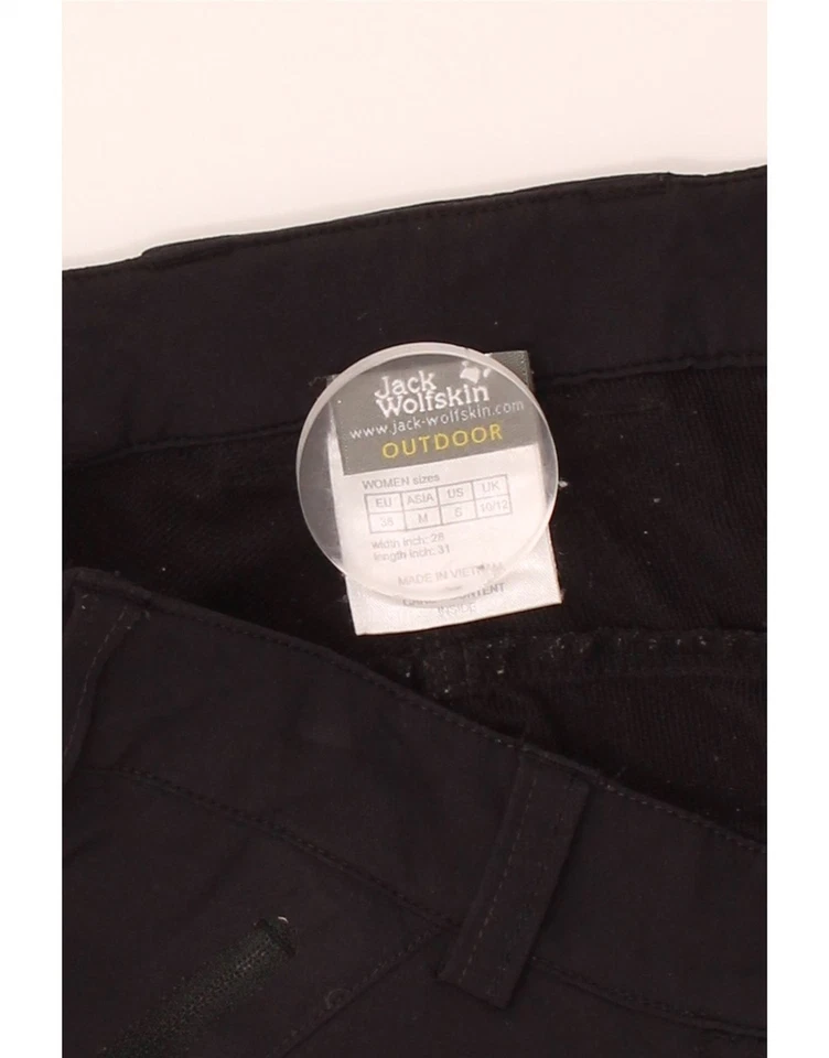 Pantalones cortavientos JACK WOLFSKIN para mujer Reino Unido 10/12 pequeños W30 L33 negros Y014 Foto 3 de 3