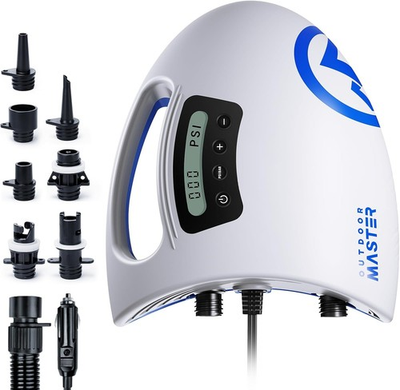 #ad Outdoor Master OP20 Shark 2 SUP Electric Air Pump White amp; Blue 805321 $69.99