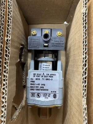 #ad Square D 9012 GRO 3 Pressure Switch New Open Box 15psig decreasing $110.00
