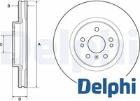 2X Bremsscheibe Delphi BG9968 2 Bremsscheiben Vorderachse Vorne