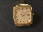LARGE TV  1970'S GOLD CAP OMEGA SEAMASTER W/ BRACELET. REF. 166.0138  CAL 1012