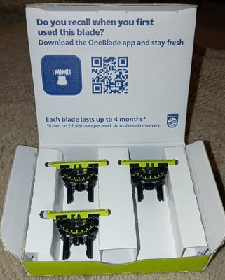 Philips Norelco OneBlade 360 New Replacement Blades 3-Pack Sealed Refill Heads