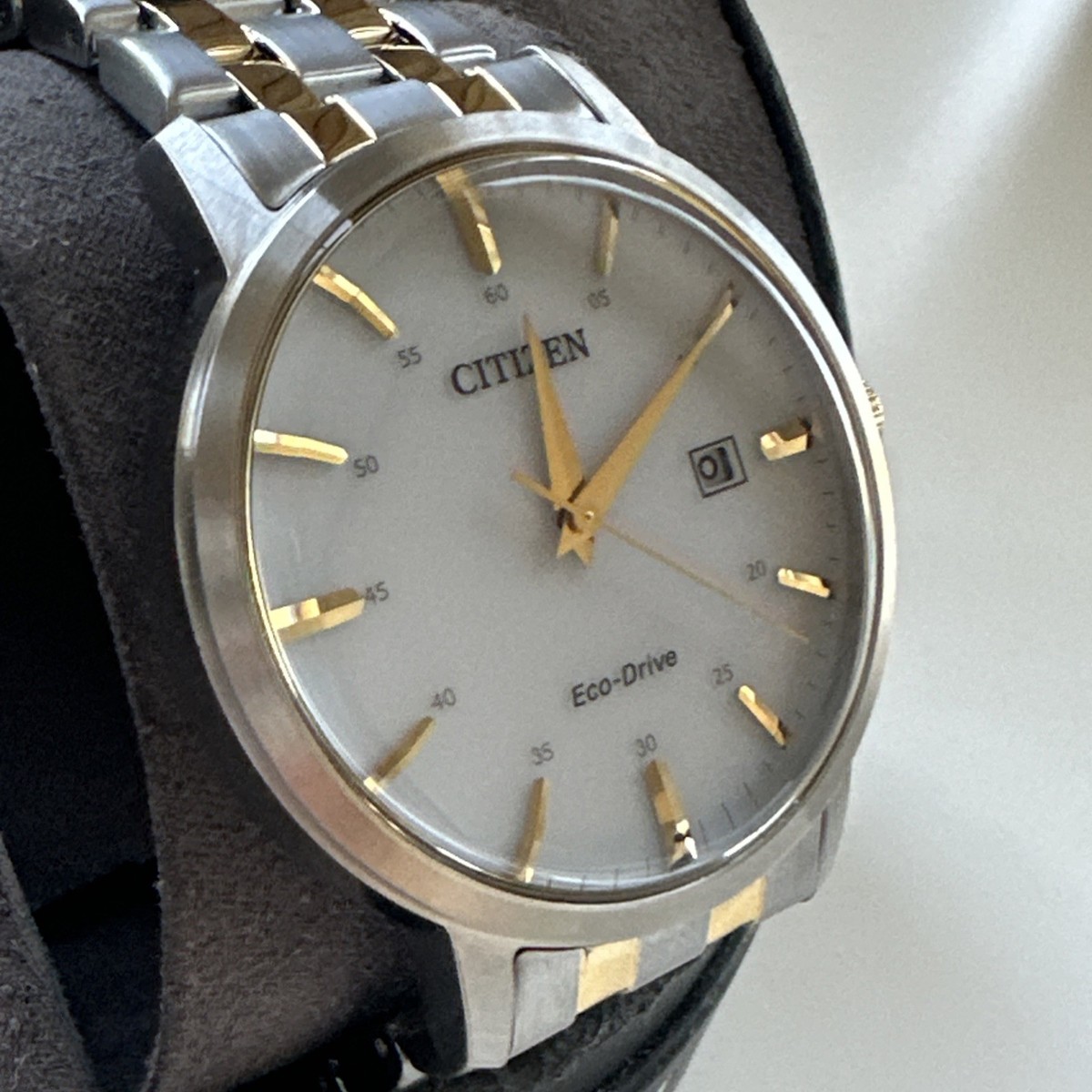 ミステリオ Citizen Men's Watch BM7464-52H Eco Drive White Dial Two Tone Steel