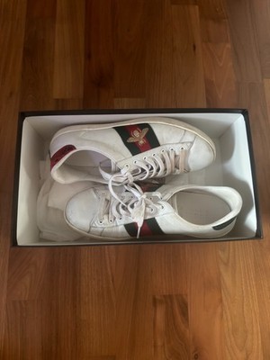 Gucci Ace Sneaker Bee Weiß Herren Größe 42 Original mit Box