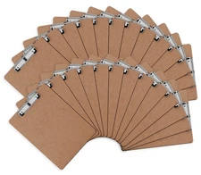 Clipboards, PANDRI 26 Pack Hardboard Office Clipboards, Low Profile Clip, Sta...