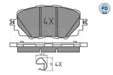 Plaquettes de frein Essieu avant 025 222 7115/PD MEYLE pour MAZDA ABARTH FIAT