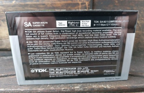 1x TDK SA 90 Type II High Position MC Audio Kassette Tape SA90 Japan Neu Sealed - Bild 2 von 2