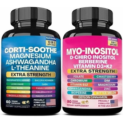 Corti-soothe 13 in 1 and Myo-inositol 16 in 1 Supplement 150 capsules