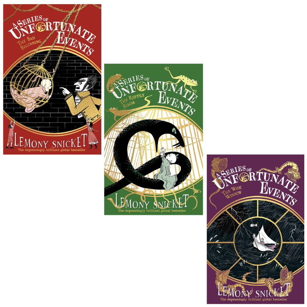 A Series of Unfortunate Events Collector’s Editions 3 Book Set by Lemony Snicket