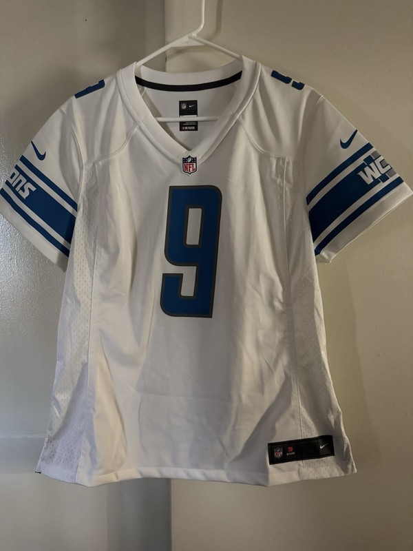 Matthew Stafford Detroit Lions Woman’s Jersey, White, Size XL