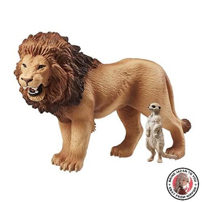 NEU Takara Tomy Ania AS-01 Löwe mit Erdmännchen Tier Dinosaurier Spielzeug fü...