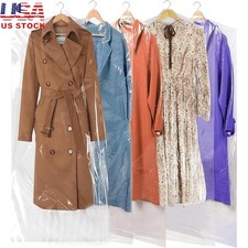 Clear Plastic Garment Bags Dustproof Clothes Covers Long Dresses Coats Suits New