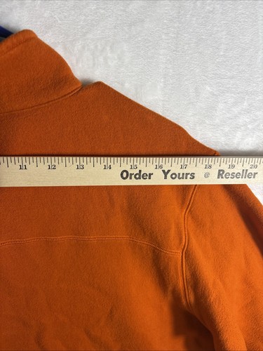 Columbia Klamath Range Fleece Jacket Mens Large Orange 1/4 Zip Pullover Outdoor - Picture 3 of 8