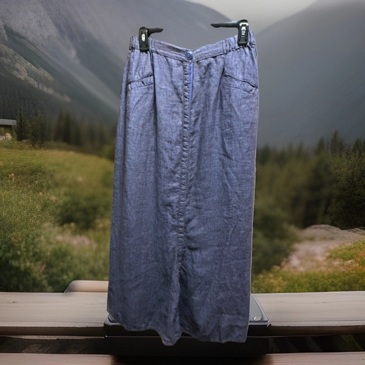 FLAX by Jeanne Engelhart 100% Linen Skirt - Blue Medium
Opens in a new window or tab