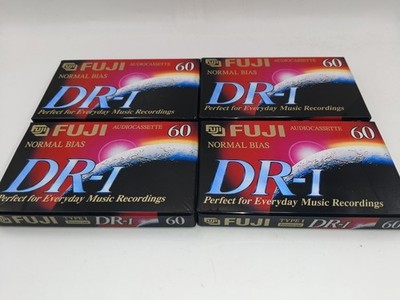 FUJI - Lot of 4 New Sealed DR-I 60 Minute Blank Audio Cassette Tapes DZ