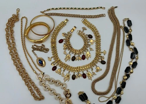 New ListingLot of Vintage & Modern Gold Toned Jewelry Napier Trifari Monet
