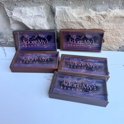 Adore My Beauty False Eyelashes Lot of 5 Pairs Mink Style Dramatic Full Strip La