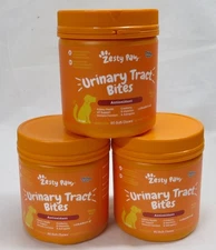 Lot of 3 - Zesty Paws Urinary Antioxidant Bites for Dogs 90 pcs Chicken EXP 4/26