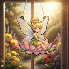 Disney Tinkerbell Acrylic Suncatcher, Tinkerbell Fairy Disney, Window Hanging, H