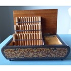 Vintage Italian Wooden Marquetry Musical Cigarette Dispenser Reuge Needs Work