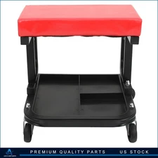 Rolling Mechanic Seat Garage Tool Box Creeper Chair Work Stool