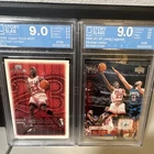 Upper Deck Michael Jordan 2-Card Lot 1998 #138 + 1999 MVP #198 Slabs graded 9