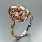Jewellery 12 ct+ Natural Ghost Quartz Ring 925 Sterling Silver Size 8 /R471094