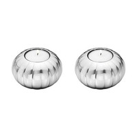 Georg Jensen - Teelichthalter Bernadotte - 2X Dekorative Kerzenhalter Edelstahl