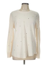 Ann Taylor LOFT Women Ivory Pullover Sweater L