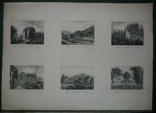 Topographic Views of Baden, Germany, 19th Century Batista Buffa Lithograph