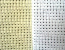 AIDA STICKSTOFF 2,4 Stiche/cm -2 FARBEN-STOFFZUSCHNITTE- 40x50cm + 40x100cm -NEU