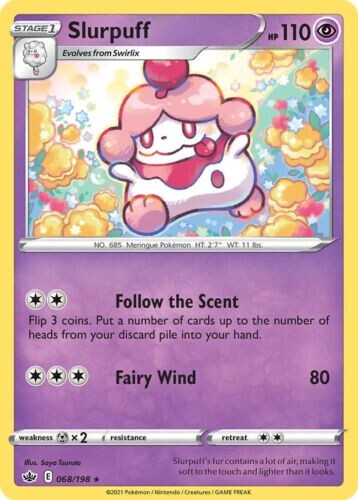 Slurpuff Rare Pokemon TCG Card 068/198