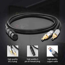 HI-End OFC 3Pin XLR Female to Dual DC2.1 /DC2.5 DC HDPlex PSU DC Splitter Cable