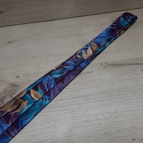 Oleg Cassini Tie Necktie Blue Purple Multicolor 56" 1/4 See Photos - Picture 12 of 12