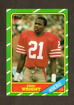 1986 Topps Football Card #167 Eric Wright - San Francisco 49ers 