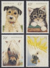 Australia  1991 Pets set  SG 1299  - 1302  unmounted mint