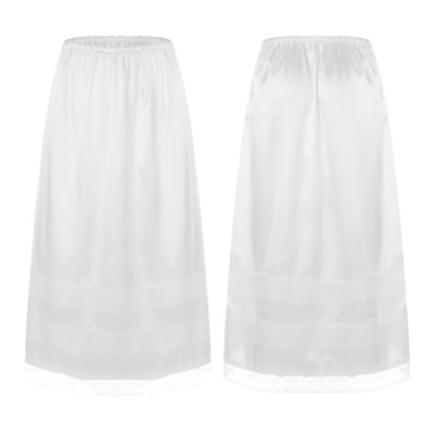 knee length dresses for ladies Timeless Touch Half Slip Set — Long & Short in White (Female, 2X) by April Cornell main image 1
