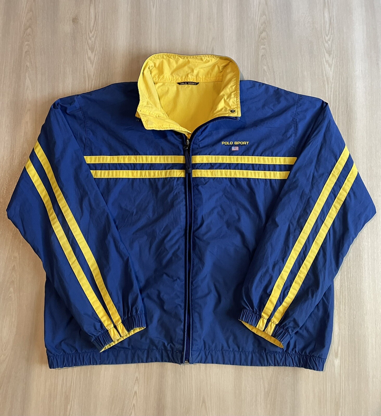 Vintage Polo Sport Reversible Jacket mens 2XL Gem