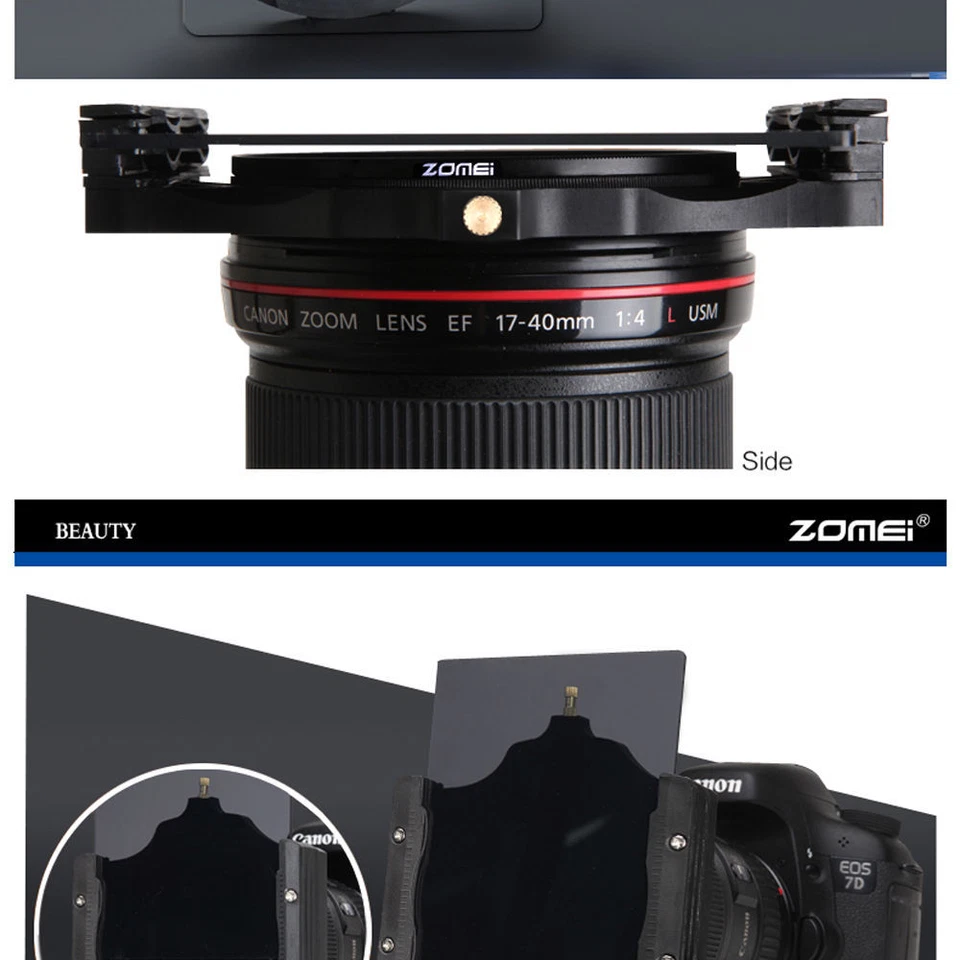 Zomei Upgrade 100mm Filter Holder for Cokin Z Hitech Lee + 77-77mm metal Ring UK - Image 2 of 4