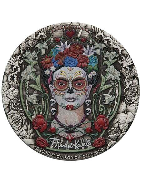 FRIDA KAHLO 2 Oz Silver Coin 2$ Tuvalu 2024