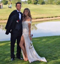 Off Shoulder Split Sexy Bridal Gown Lace Beach Summer  Wedding Dress 2 4 6 8 10+