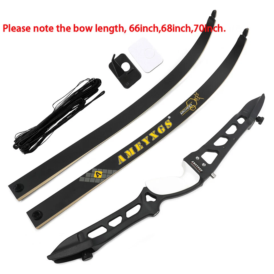 Archery Recurve Bow Set 66"68"70"Takedown 14-40lbs Arrows Target Hunting Shoot - Image 4 of 4