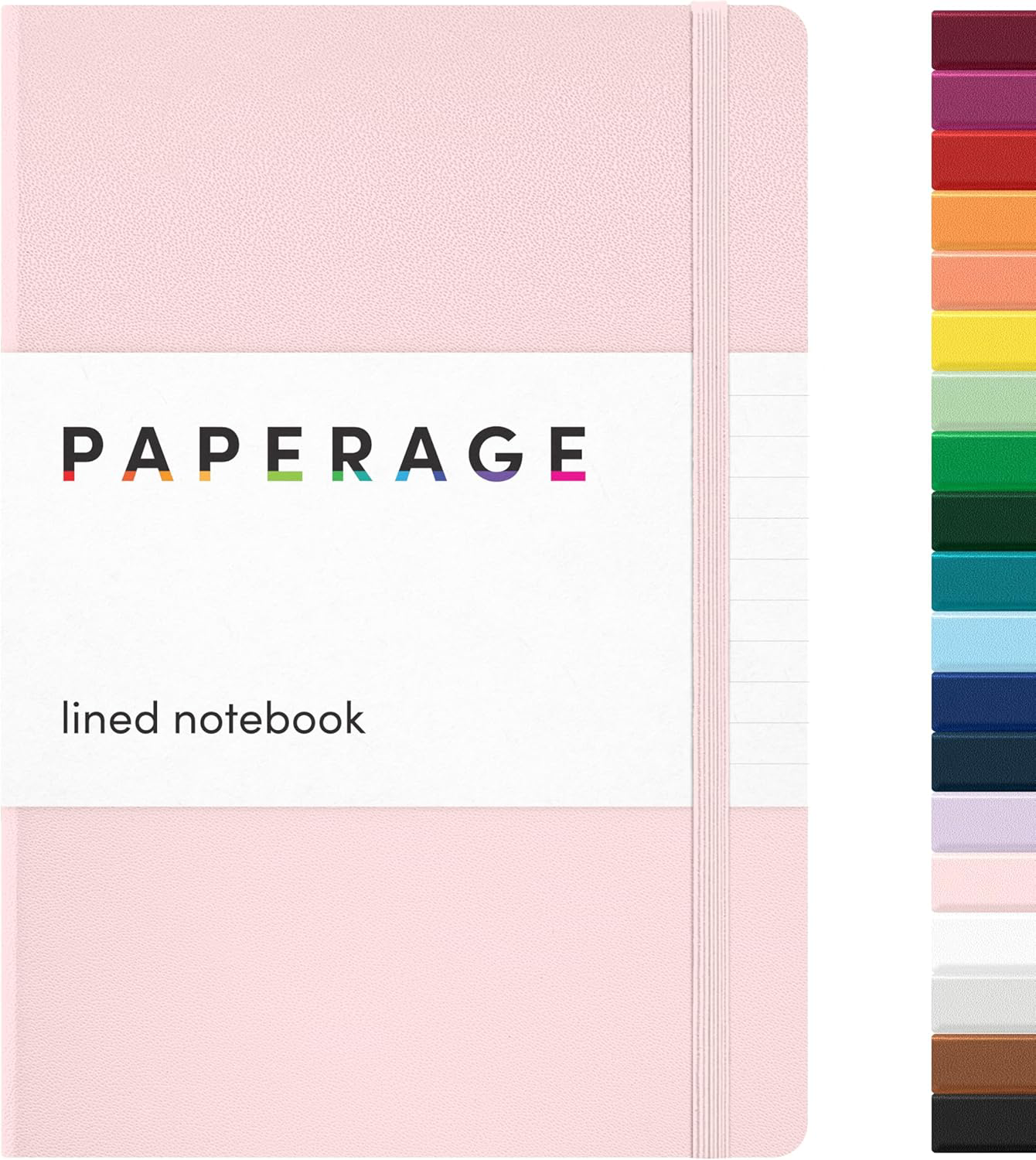 PAPERAGE Blush Lined Journal Notebook, 160 Pages, Medium 5.7x8 inches