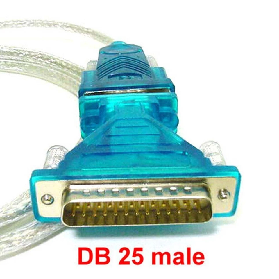 USB 2.0 Type A Male to Serial RS 232 DB9 Male/DB25 Male Converter Adapter Cable - Image 4 of 4