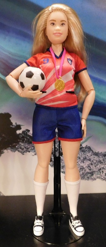 Barbie Down Syndrome Articulated / Jointed Champion Soccer Player Doll OOAK
