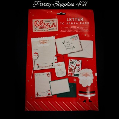 Brief an den Weihnachtsmann Paket Bleistift/Gummi/Aufkleber/Türhänger/Dankeschön/Umschlag