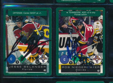 Lot (2) 1995 Playoff One on One Challenge #40 #42 Signed Autograph (GU15)